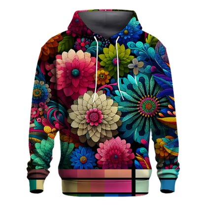 Neon Floral Explosion Hoodie