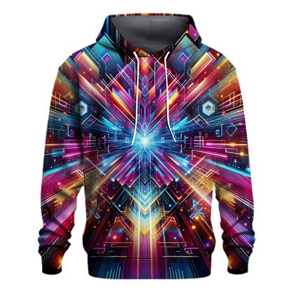 Neon Laser Lights Design Hoodie Hoodies Fashion