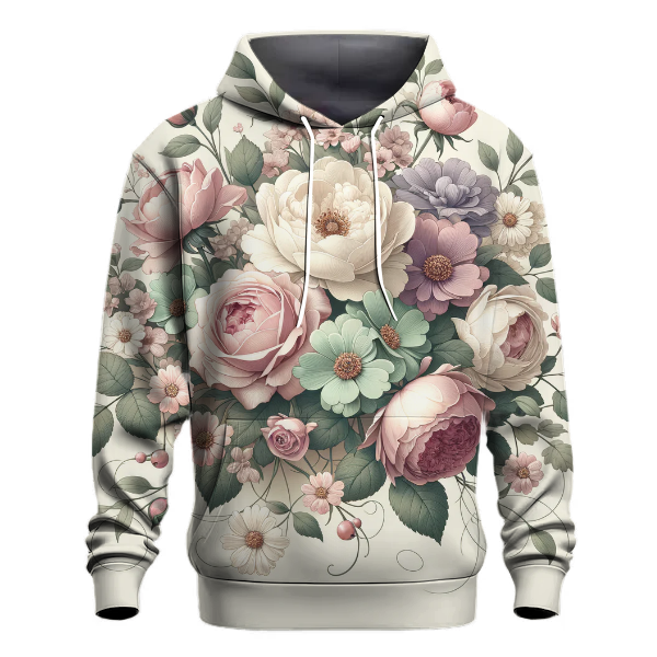 Vintage Floral Charm Hoodie