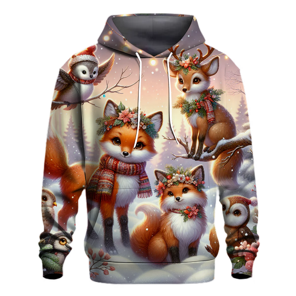 Whimsical Christmas Woodland Hoodie