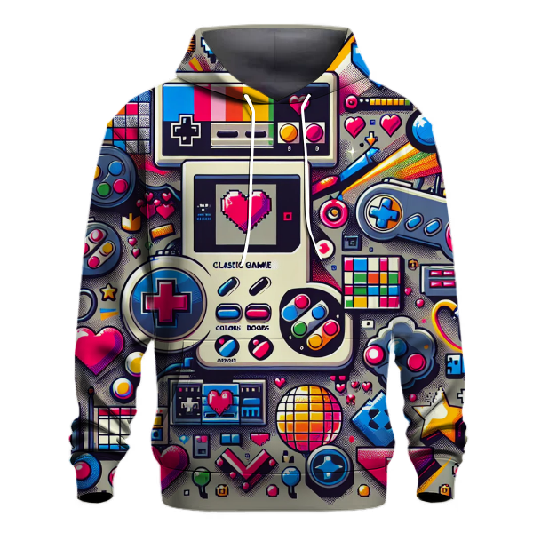 Retro Game Controller Design Hoodie