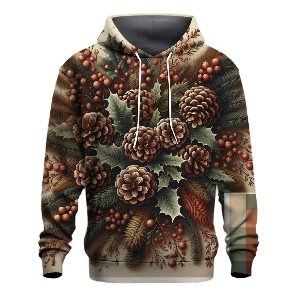 Pinecone and Holly Accent Hoodie