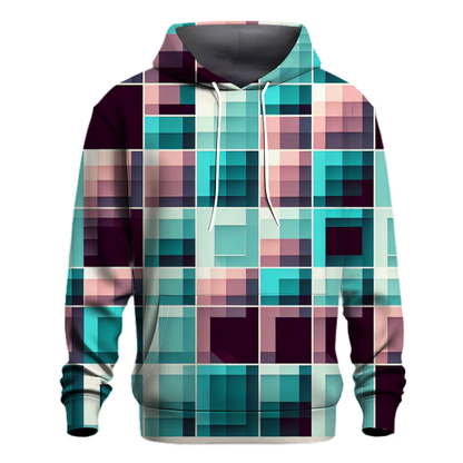 Retro Groove Grid Hoodie