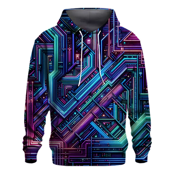 Neon Grid Lines Hoodie