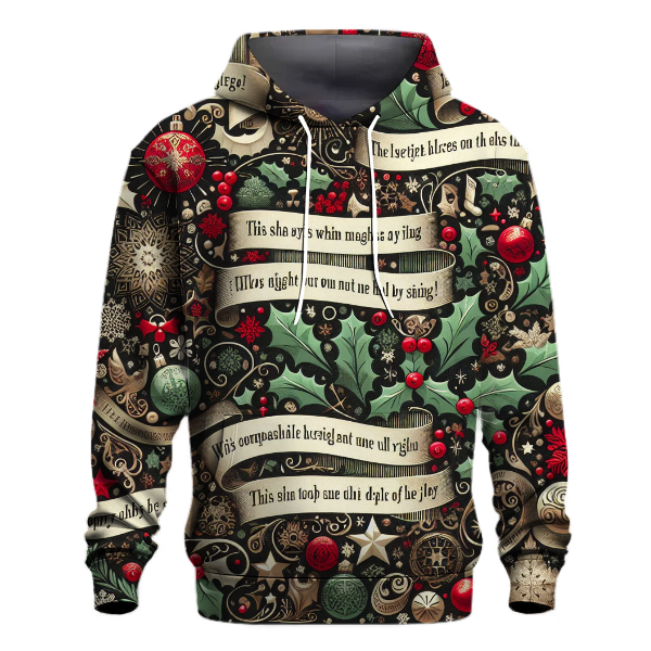 Classic Christmas Carols Theme Hoodie