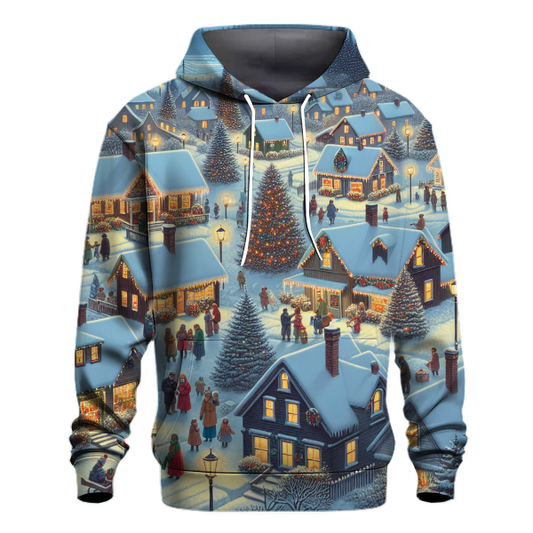 Frosty Christmas Village Hoodie