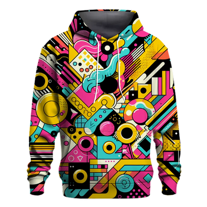 Vibrant 80s Expressions Hoodie