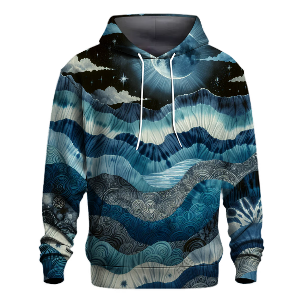 Moonlit Ocean Tie-Dye Hoodie