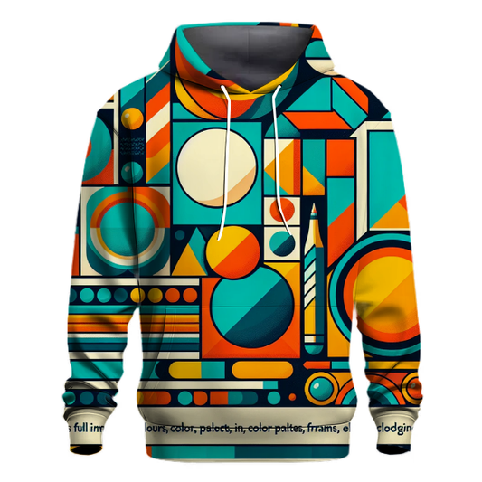 Funky Geometric Vibes Hoodie Hoodies Fashion