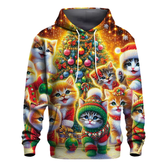 Christmas Cat Cuddle Party Hoodie