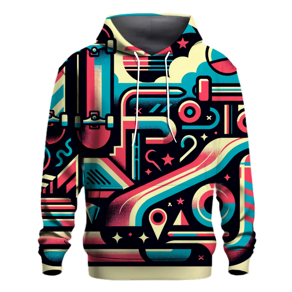 Cool Retro Skate Vibes Hoodie