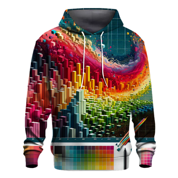 Pixelated Rainbow Echo Hoodie