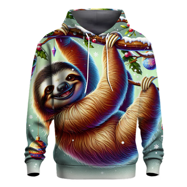 Jolly Christmas Sloth Hoodie