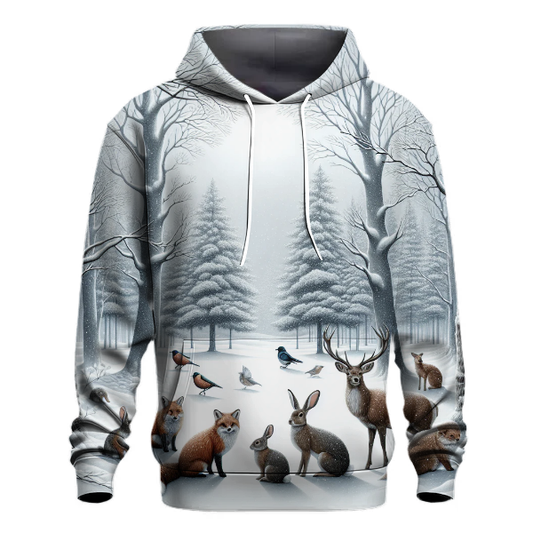 Frosty Woodland Animals Hoodie