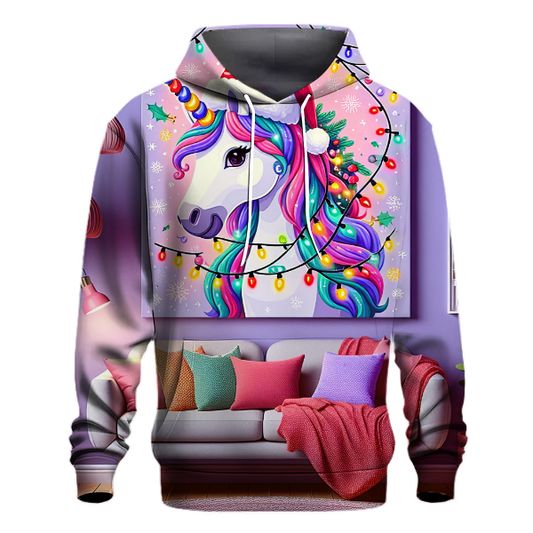 Joyous Holiday Unicorn Hoodie