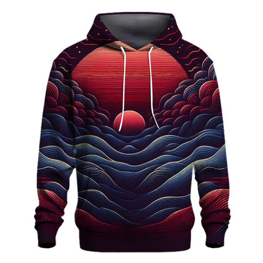 Crimson Tidal Wave Hoodie