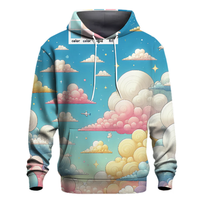 Playful Pastel Clouds Hoodie