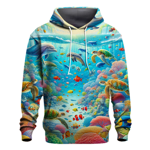 Whimsical Ocean Creatures Hoodie