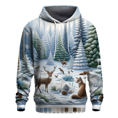 Frosty Woodland Retreat Hoodie