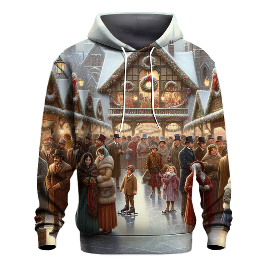 Vintage Christmas Market Stroll Hoodie