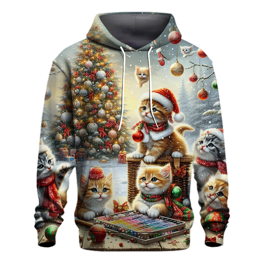 Cute Christmas Kittens Hoodie