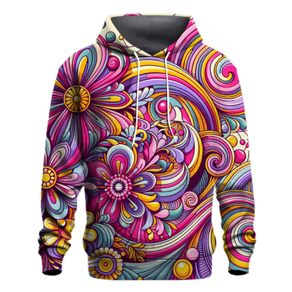 Colorful Floral Swirls Hoodie