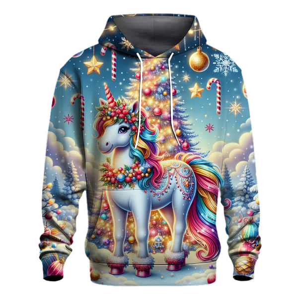 Merry Christmas Unicorn Hoodie