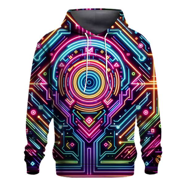 Techno Neon Glow Hoodie