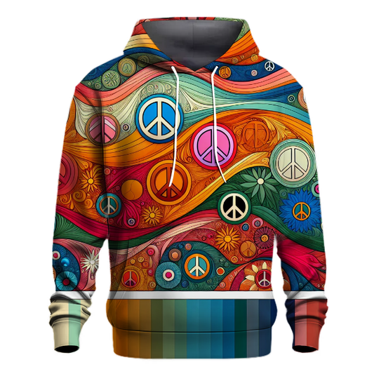 Classic Peace Sign Waves Hoodie