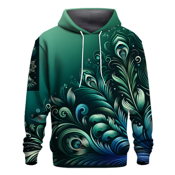 Peacock Feather Radiance Hoodie