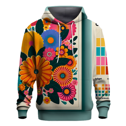 Retro Floral Burst Hoodie