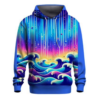 Electric Blue Waves Hoodie