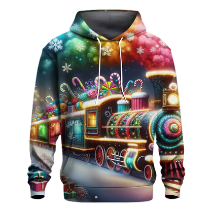 Snowy Christmas Train Adventure Hoodie