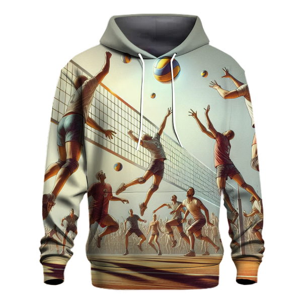 Volleyball Court Action Hoodie