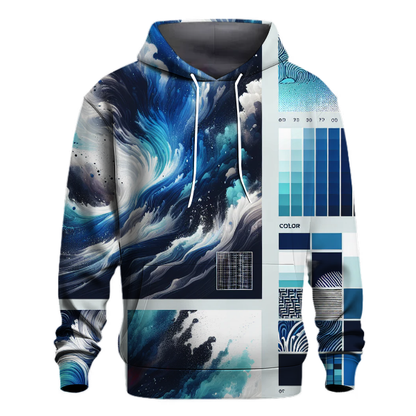 Cobalt Waves Tie-dye Design Hoodie