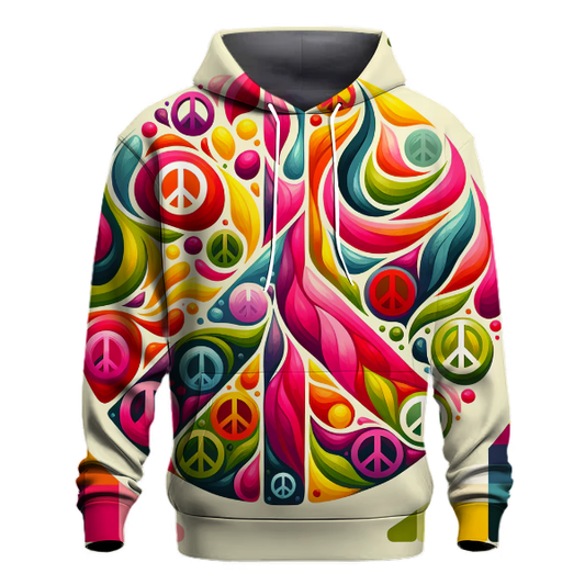 Colorful Peace Symbols Hoodie