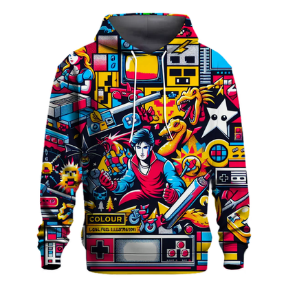 Retro Gaming Collage Hoodie