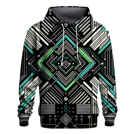 Techno Grid Fusion Hoodie