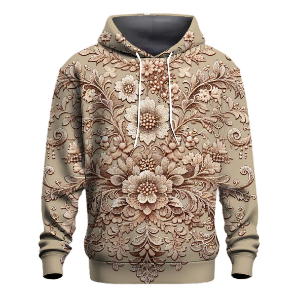 Vintage Floral Lacework Hoodie