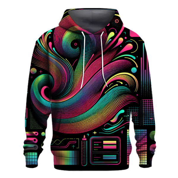 Bold Neon Wave Hoodie