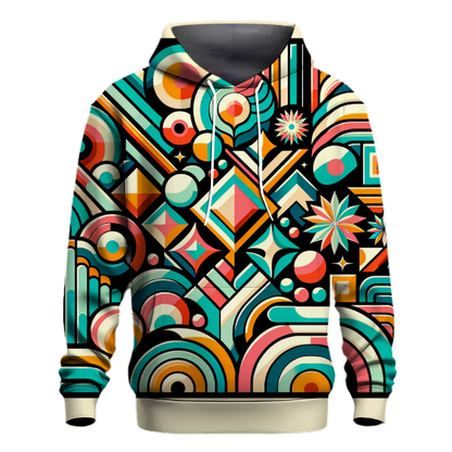 Geometric Retro Vibes Hoodie