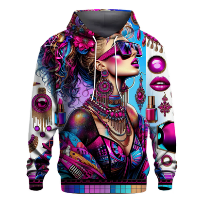 Glamorous 80s Fashion Hoodie