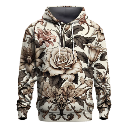 Elegant Floral Renaissance Hoodie