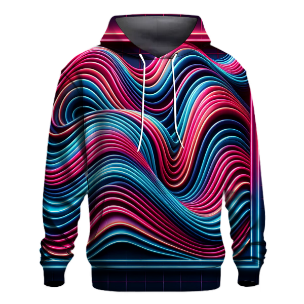 Neon Wave Design Hoodie Designer Hoodies