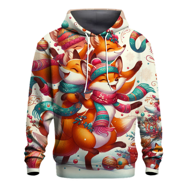 Cozy Winter Foxes Hoodie