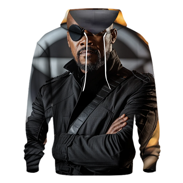 Samuel L Jackson The Watchful Eye of Nick Fury Hoodie