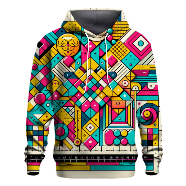 Colorful 80s Mosaic Hoodie