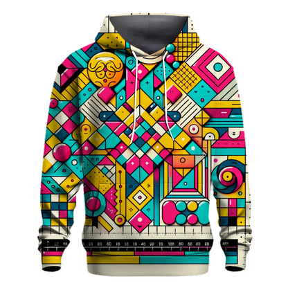 Colorful 80s Mosaic Hoodie