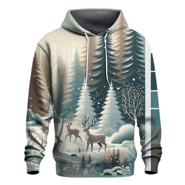 Cheerful Snowy Forest Hoodie