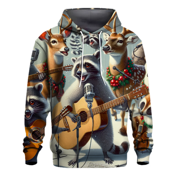 Festive Caroling Animals Hoodie